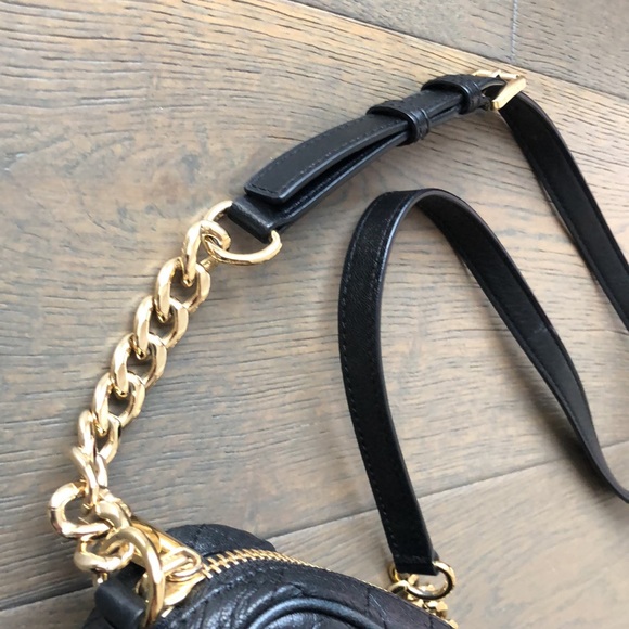 RARE Black & Gold Studded Michael Kors Crossbody - Picture 3 of 10